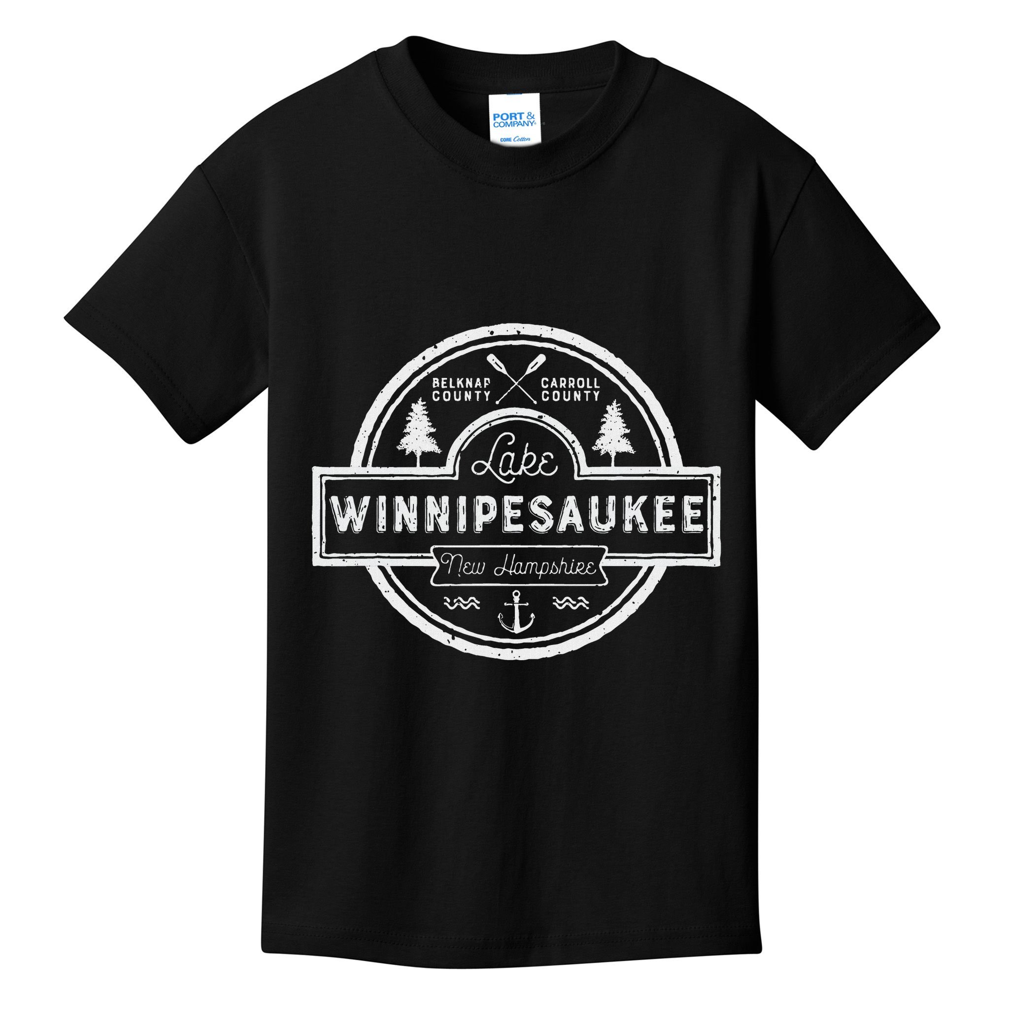 Lake Winnipesaukee New Hampshire Women Camping Kids T-Shirt
