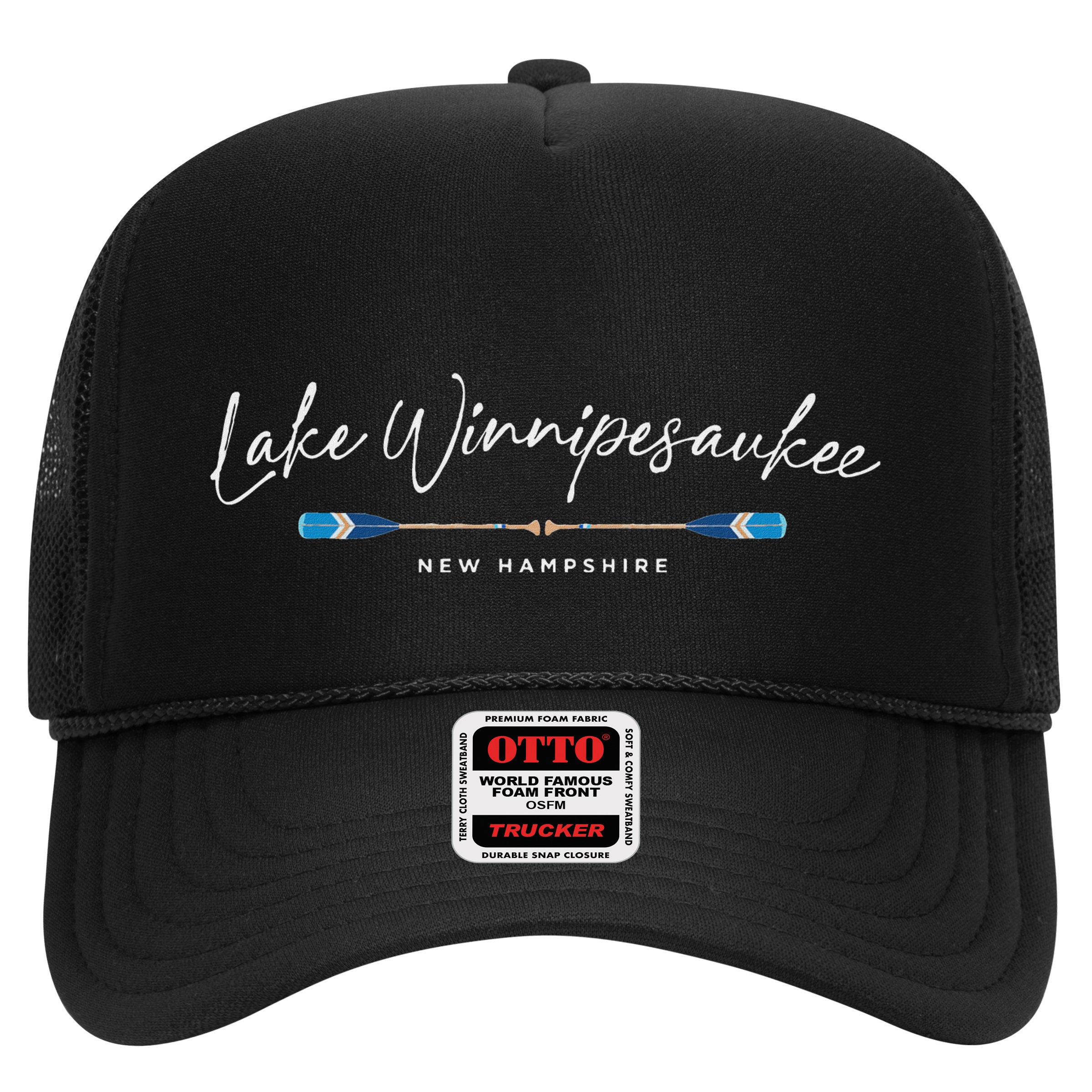 Lake Winnipesaukee New Hampshire Oars Graphic Hat