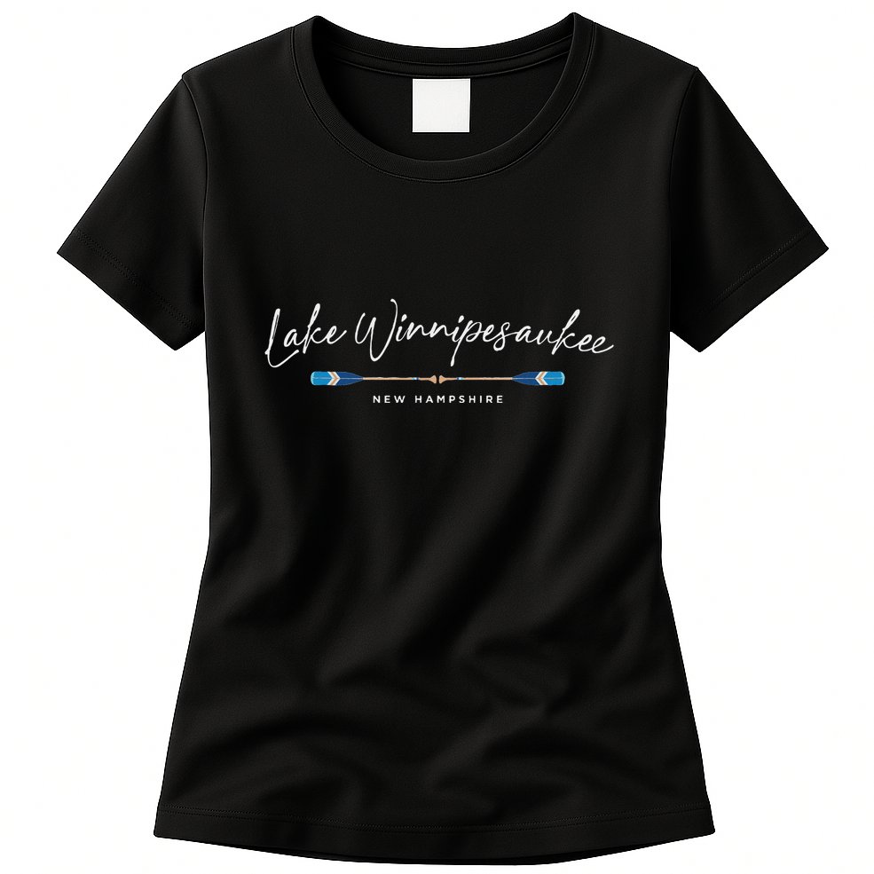 Lake Winnipesaukee New Hampshire Oars Graphic Womens T-Shirt