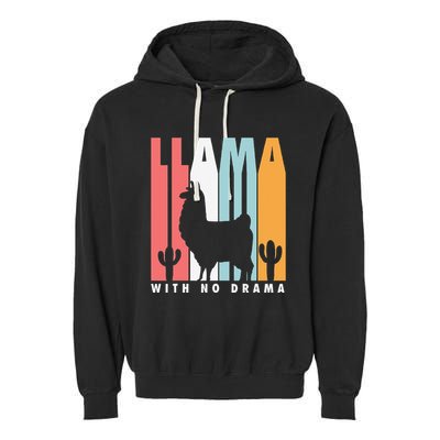 Llama With No Drama No Drama Llama Garment-Dyed Fleece Hoodie