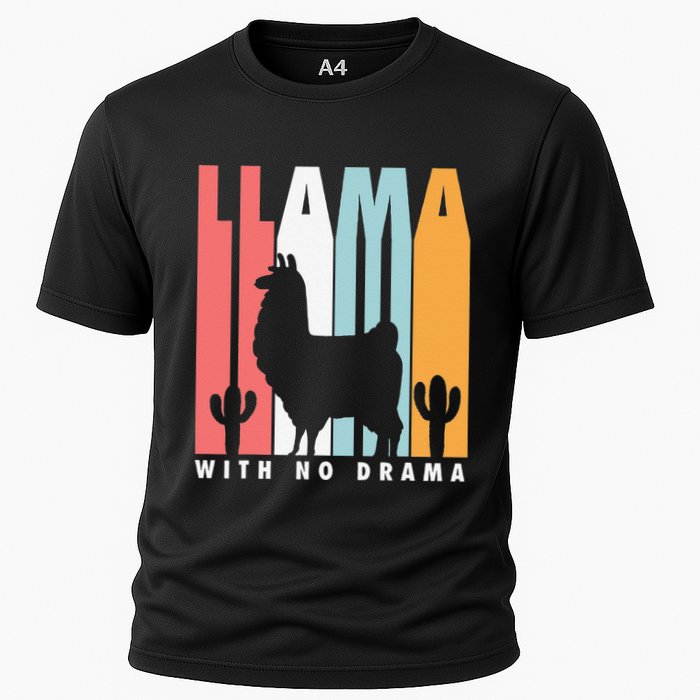 Llama With No Drama No Drama Llama Cooling Performance Crew T-Shirt
