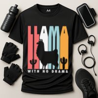 Llama With No Drama No Drama Llama Cooling Performance Crew T-Shirt