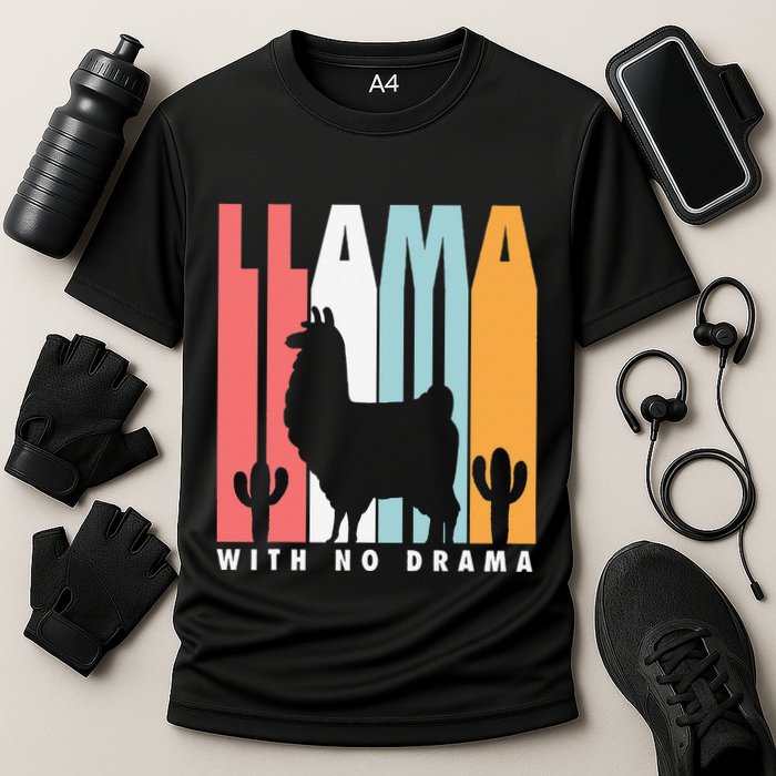 Llama With No Drama No Drama Llama Cooling Performance Crew T-Shirt