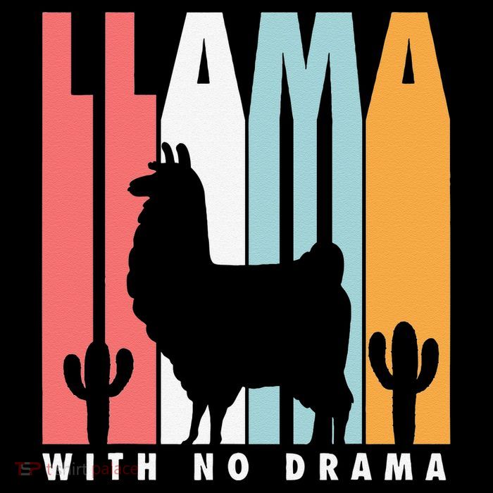Llama With No Drama No Drama Llama Button