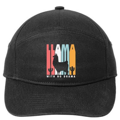 Llama With No Drama No Drama Llama 7-Panel Snapback Hat