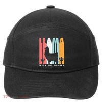 Llama With No Drama No Drama Llama 7-Panel Snapback Hat