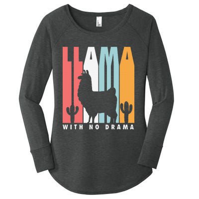 Llama With No Drama No Drama Llama Women's Perfect Tri Tunic Long Sleeve Shirt