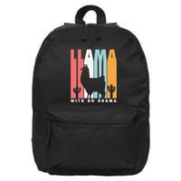 Llama With No Drama No Drama Llama 16 in Basic Backpack