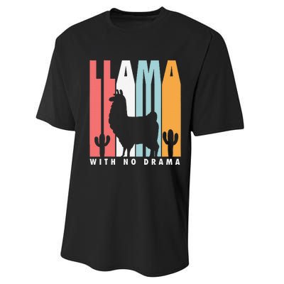 Llama With No Drama No Drama Llama Performance Sprint T-Shirt