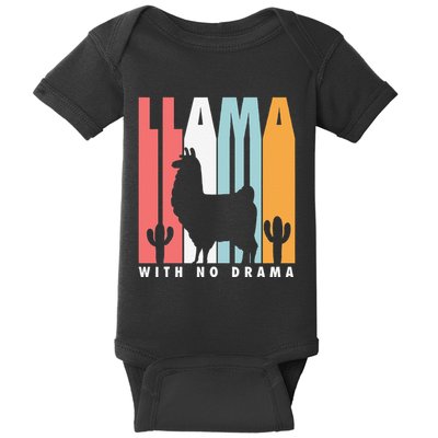 Llama With No Drama No Drama Llama Baby Bodysuit