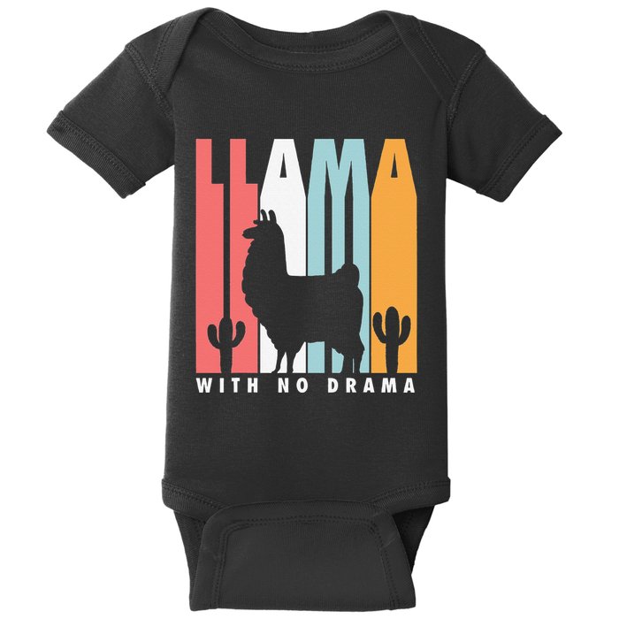 Llama With No Drama No Drama Llama Baby Bodysuit