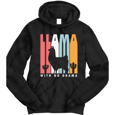 Llama With No Drama No Drama Llama Tie Dye Hoodie