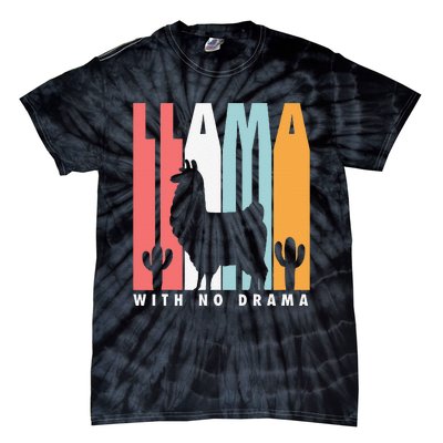 Llama With No Drama No Drama Llama Tie-Dye T-Shirt