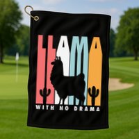 Llama With No Drama No Drama Llama Golf Towel