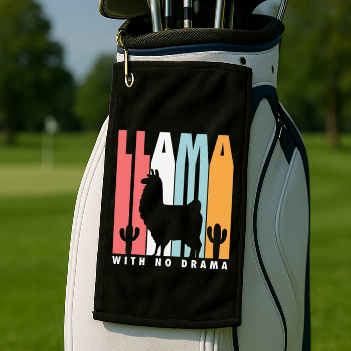 Llama With No Drama No Drama Llama Golf Towel