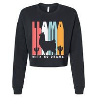 Llama With No Drama No Drama Llama Cropped Pullover Crew