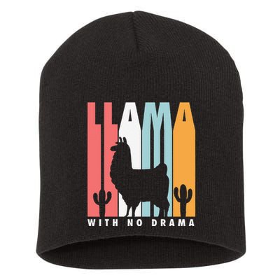 Llama With No Drama No Drama Llama Short Acrylic Beanie