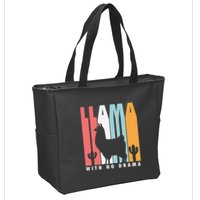 Llama With No Drama No Drama Llama Zip Tote Bag