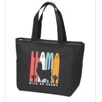 Llama With No Drama No Drama Llama Zip Tote Bag