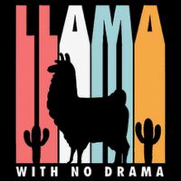 Llama With No Drama No Drama Llama Zip Tote Bag