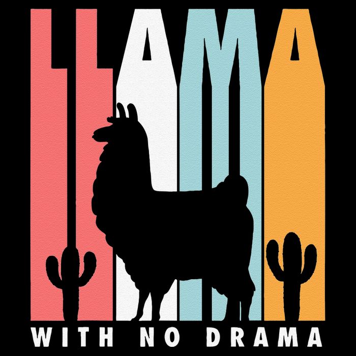 Llama With No Drama No Drama Llama Zip Tote Bag