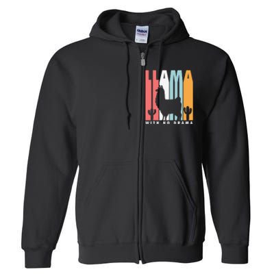 Llama With No Drama No Drama Llama Full Zip Hoodie