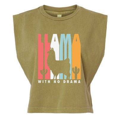 Llama With No Drama No Drama Llama Garment-Dyed Women's Muscle Tee