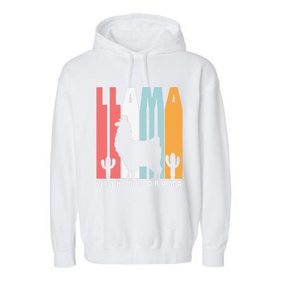 Llama With No Drama No Drama Llama Garment-Dyed Fleece Hoodie