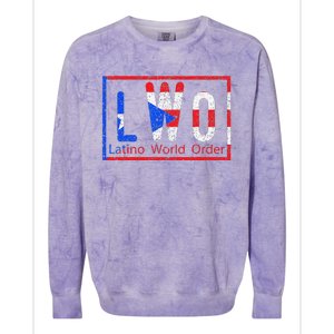 Latino world order Puerto Rico blue and red Colorblast Crewneck Sweatshirt