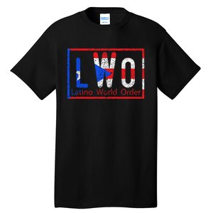 Latino world order Puerto Rico blue and red Tall T-Shirt