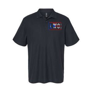 Latino world order Puerto Rico blue and red Softstyle Adult Sport Polo