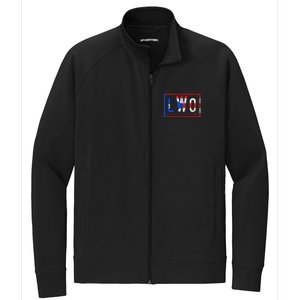 Latino world order Puerto Rico blue and red Stretch Full-Zip Cadet Jacket