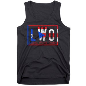 Latino world order Puerto Rico blue and red Tank Top