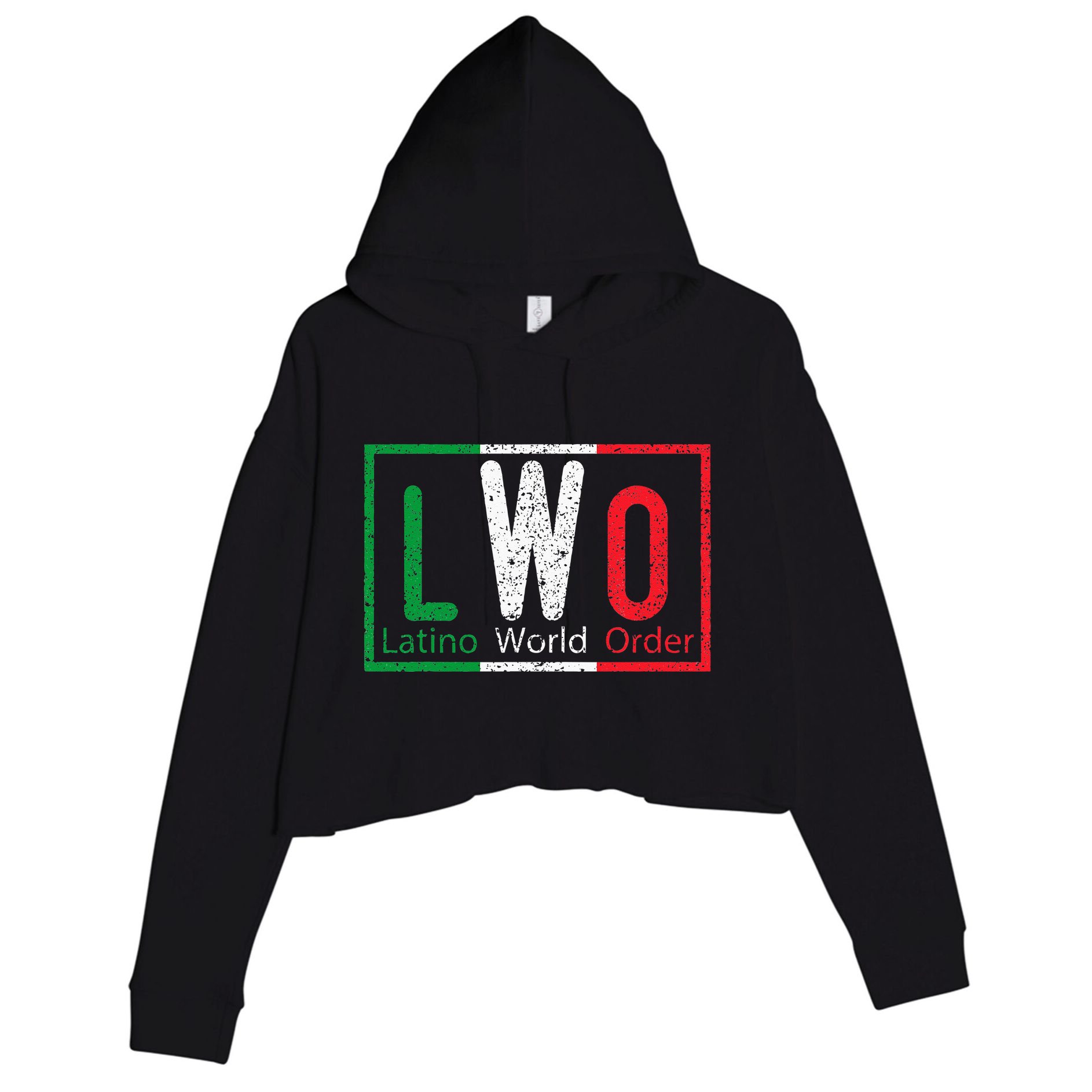 Latino World Order Crop Fleece Hoodie
