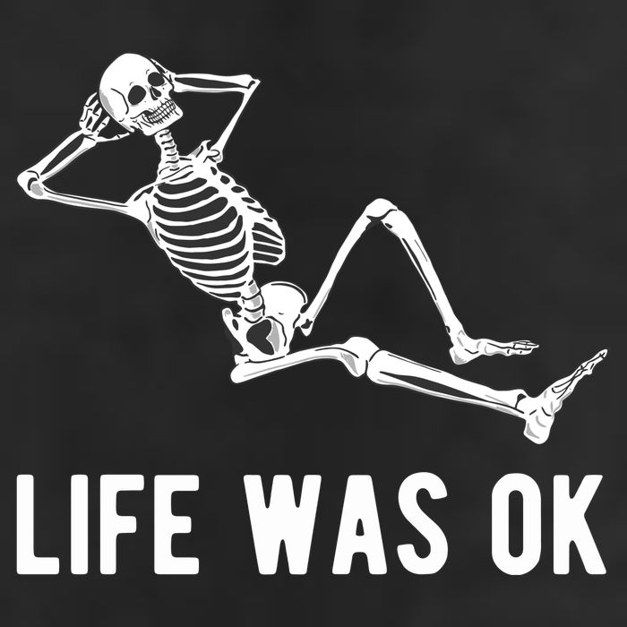 Life Was Ok Funny Dead Skeleton Adult Drive Performance Visor