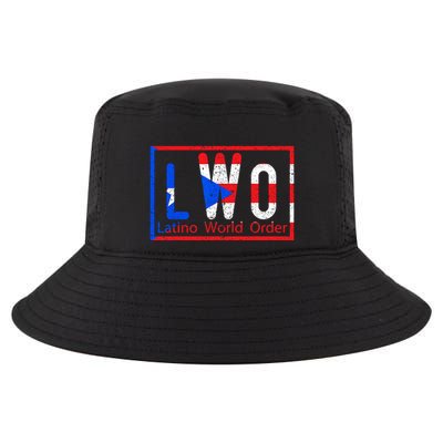 Latino World Order Puerto Rico Blue And Red Cool Comfort Performance Bucket Hat