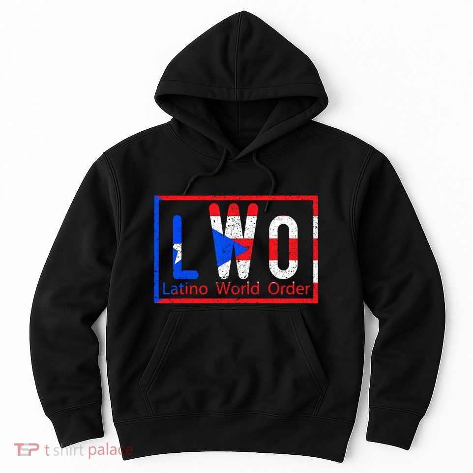Latino World Order Puerto Rico Blue And Red Hoodie