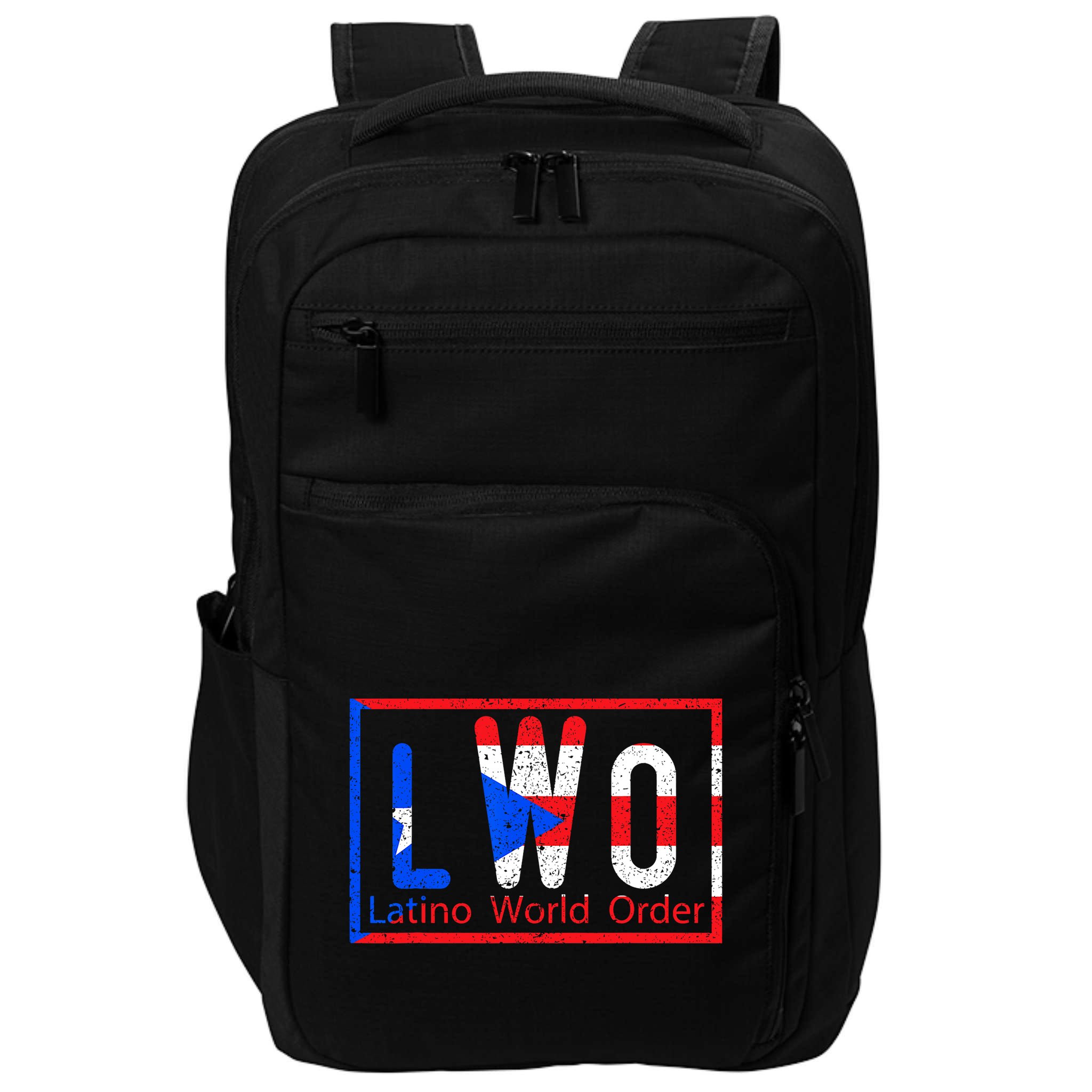 Latino World Order Puerto Rico Blue And Red Impact Tech Backpack