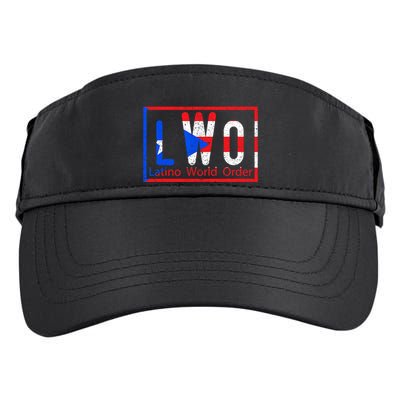 Latino World Order Puerto Rico Blue And Red Adult Drive Performance Visor