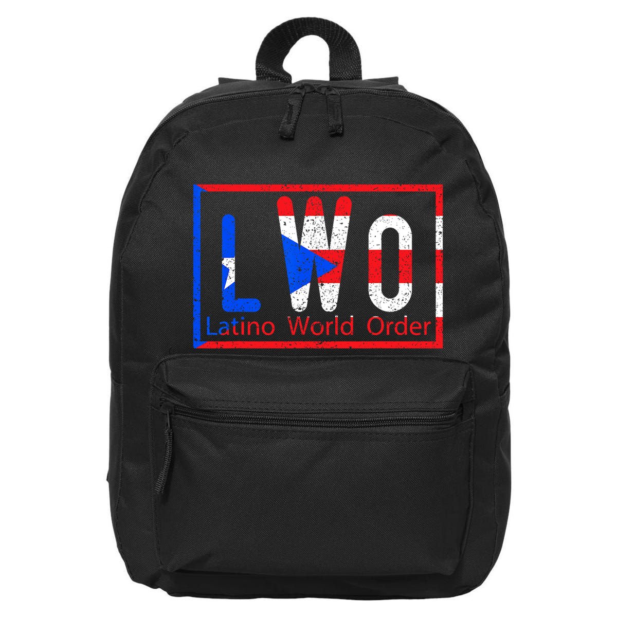 Latino World Order Puerto Rico Blue And Red 16 in Basic Backpack