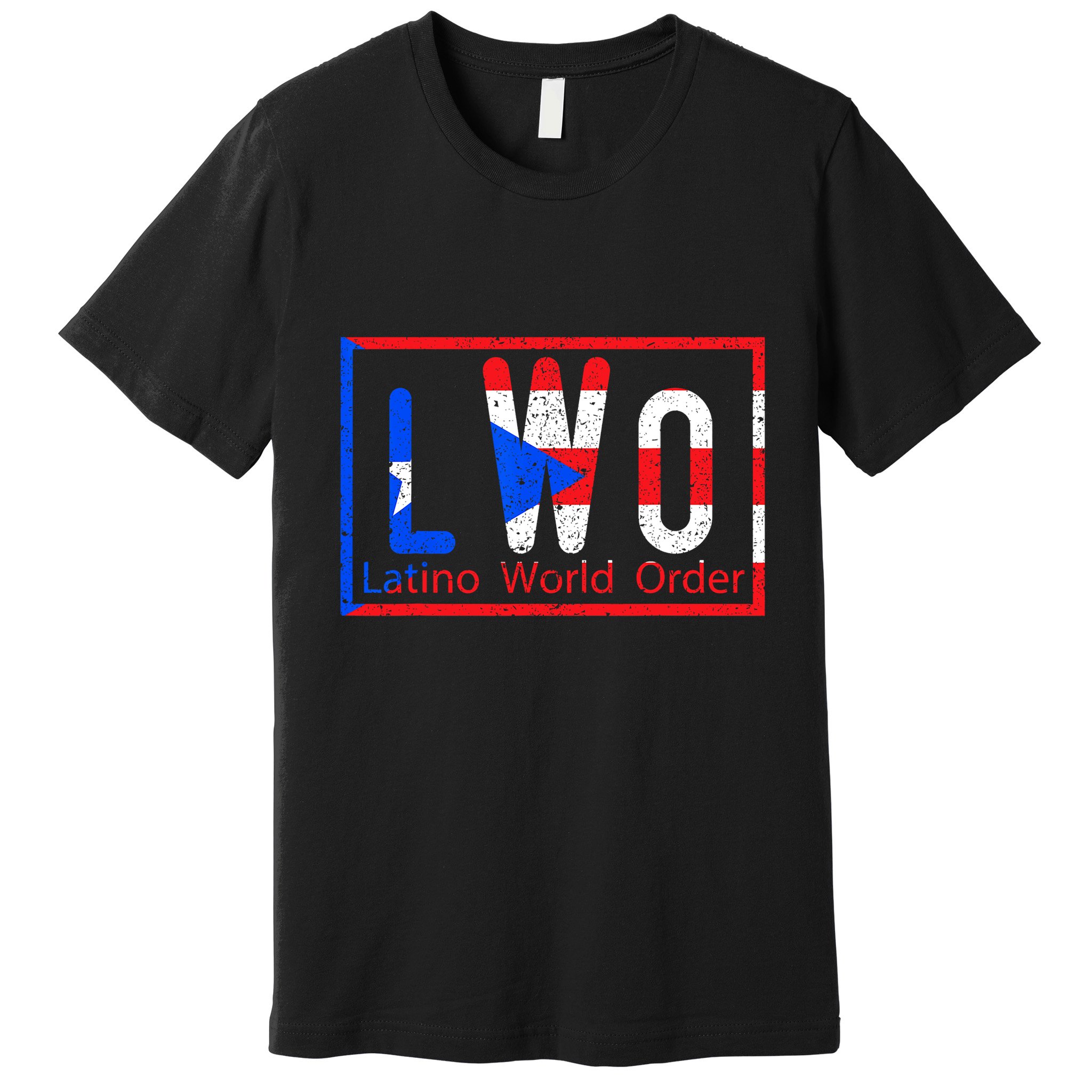 Latino World Order Puerto Rico Blue And Red Premium T-Shirt