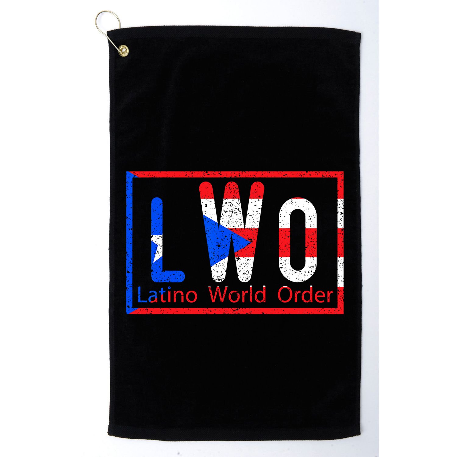 Latino World Order Puerto Rico Blue And Red Golf Towel