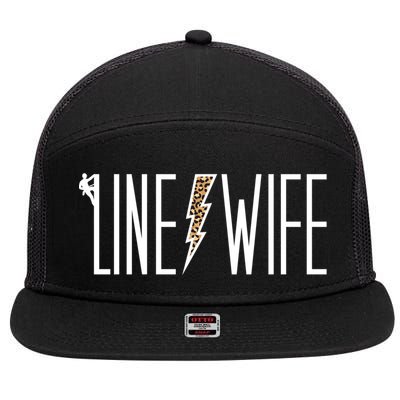 Line Wife Of A Line Wife LineS Wife Gift 7 Panel Mesh Trucker Snapback Hat