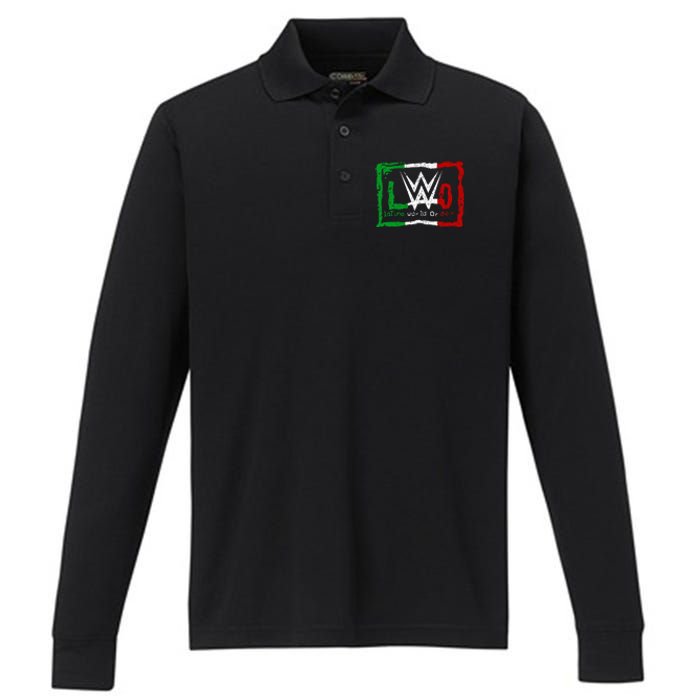 Latino World Order Matching Family Performance Long Sleeve Polo