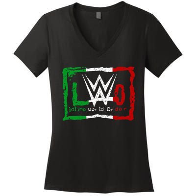 Latino World Order Matching Family Women's V-Neck T-Shirt