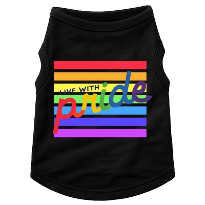 Live With Pride Lgbtq Equal Rights Meaningful Gift Doggie Tank