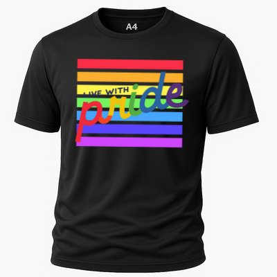 Live With Pride Lgbtq Equal Rights Meaningful Gift Performance Shirt