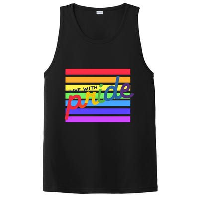 Live With Pride Lgbtq Equal Rights Meaningful Gift PosiCharge Competitor Tank