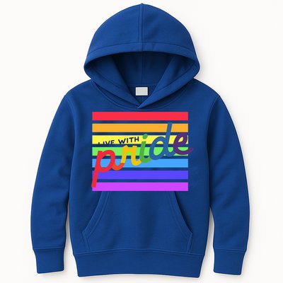 Live With Pride Lgbtq Equal Rights Meaningful Gift Kids Hoodie