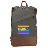 Live With Pride Lgbtq Equal Rights Meaningful Gift Cotton Canvas Backpack